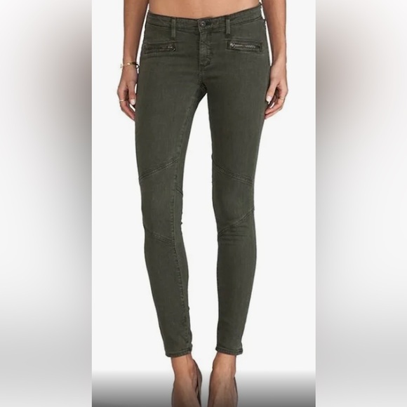 Adriano Goldschmied olive green Moto Legging Jeans size 28 - Picture 2 of 6